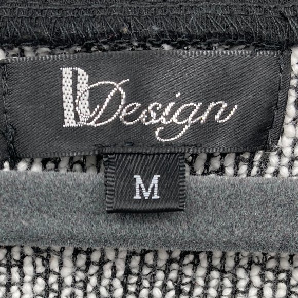 Neutral A-Line Henley Tunic Sweater w/Black Contrast Trim & Patch Pockets - Picture 7 of 9